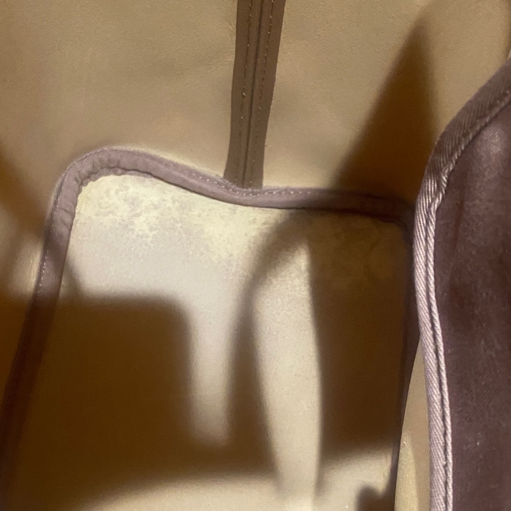 Coach Tan Leather Tote with Yellow Accent - Picture 3 of 7